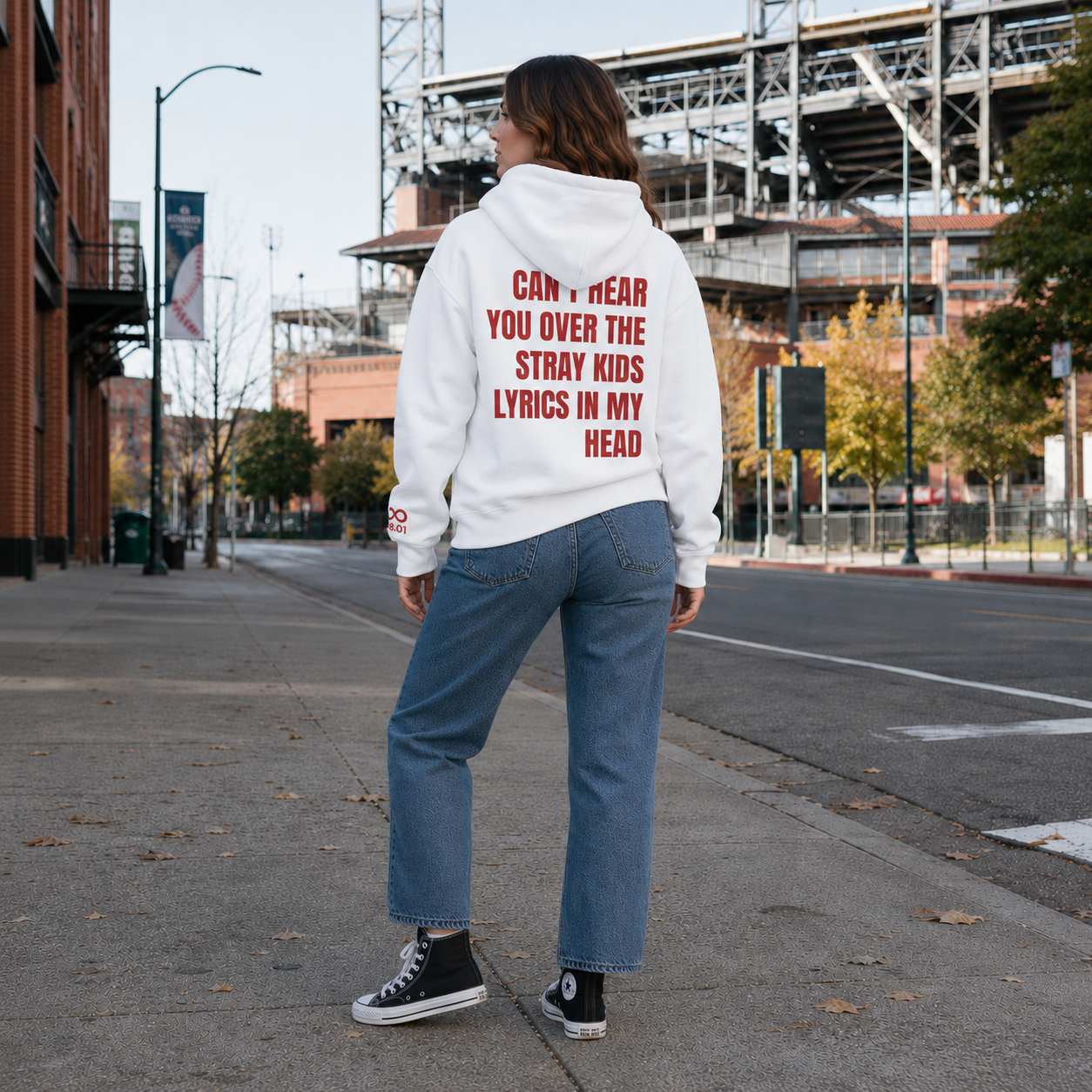 Lyrics In My Head Hoodie - Stray Kids Inspired DominATE Red