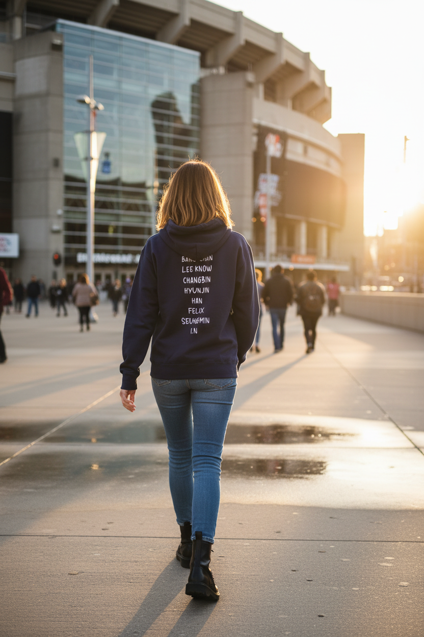 LoveSTAY Hoodie Navy Back