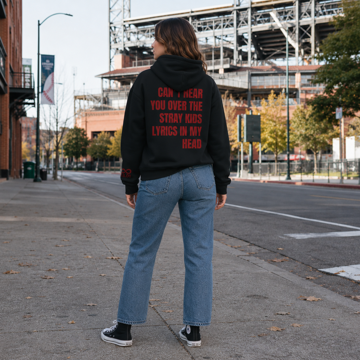 Lyrics In My Head Hoodie - Stray Kids Inspired DominATE Red