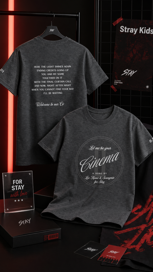 Cinema Lightweight T-Shirt - Inspired by Stray Kids (Front & Back Print)
